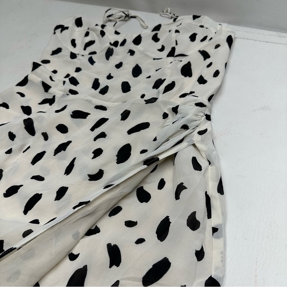 Reformation journey Elegant Black and White Polka Dot Dress size 10 - Picture 12 of 12